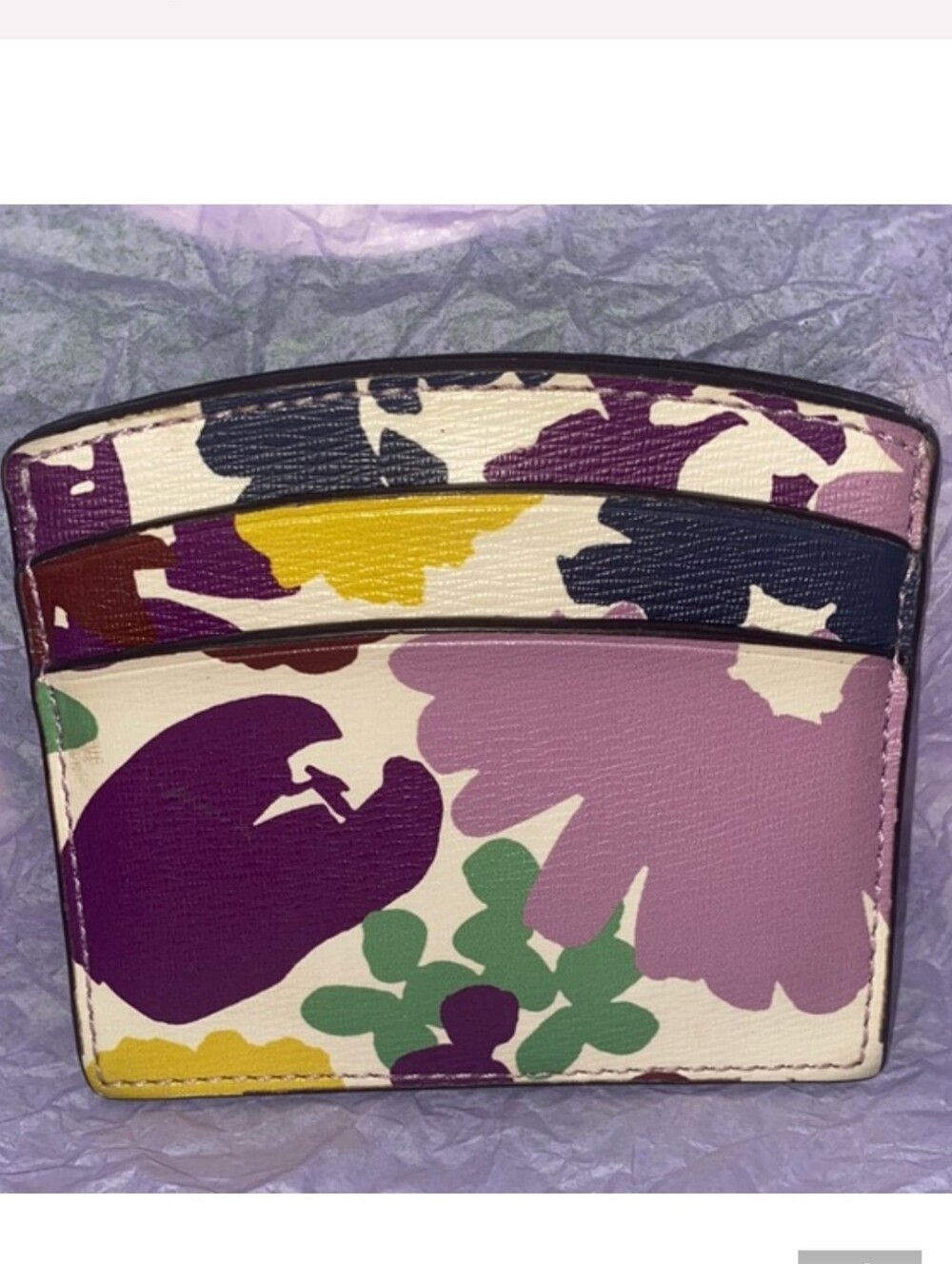 kate spade Floral Leather Card Holder, Good Condition - Picture 2 of 8